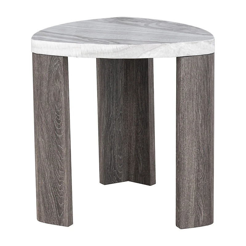 Furniture of America™ Umber Triangle Faux-Marble Top End Table