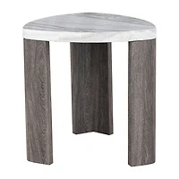 Furniture of America™ Umber Triangle Faux-Marble Top End Table