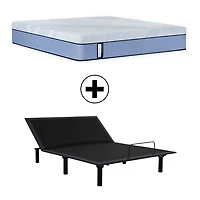 Sealy Posturepedic Ripley 13" Hybrid Plush Tight Top - Mattress + Adjustable Base