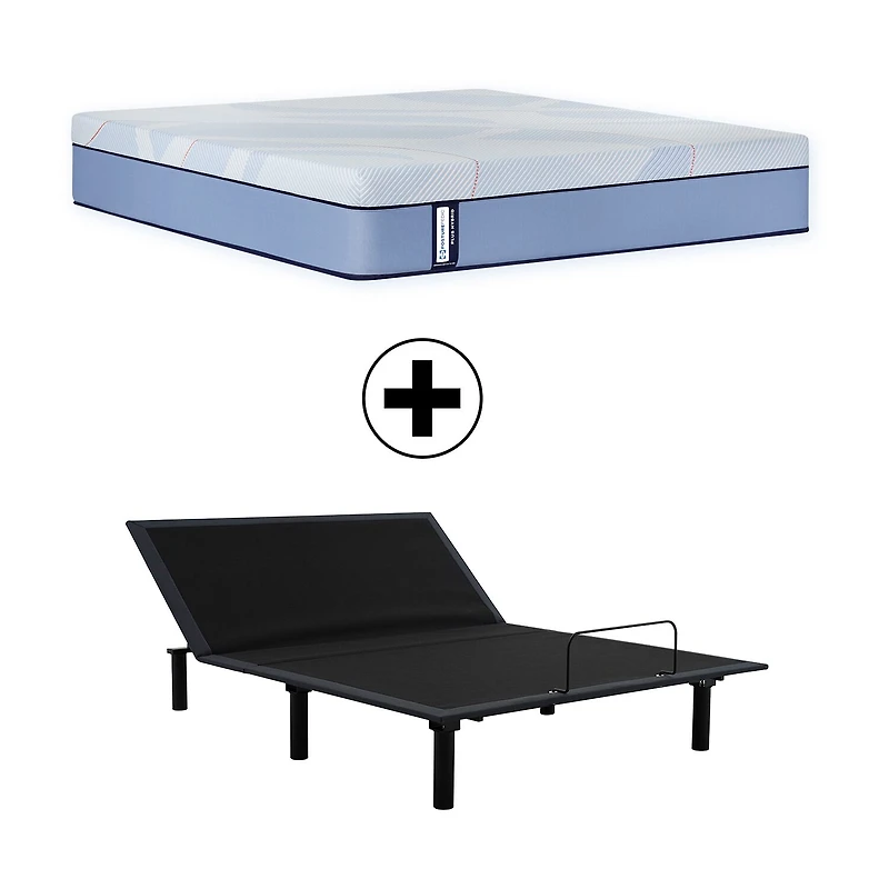 Sealy Posturepedic Ripley 13" Hybrid Medium Tight Top - Mattress + Adjustable Base