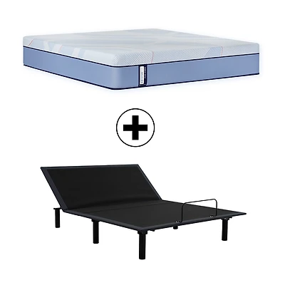 Sealy Posturepedic Ripley 13" Hybrid Medium Tight Top - Mattress + Adjustable Base
