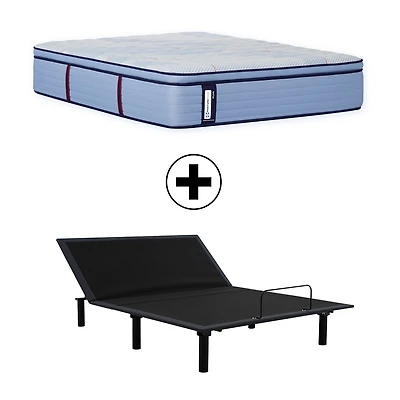 Sealy Posturepedic Ripley 15" Plush Pillow Top - Mattress + Adjustable Base