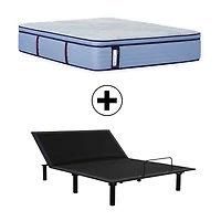 Sealy Posturepedic Ripley 15" Plush Pillow Top - Mattress + Adjustable Base