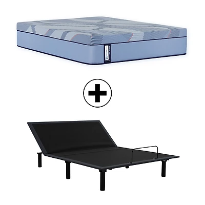 Sealy Posturepedic Gatemore 13" Hybrid Medium Tight Top - Mattress + Adjustable Base