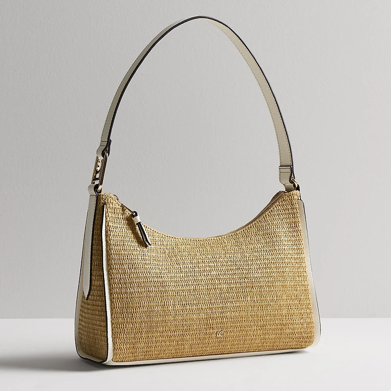 Liz Claiborne Straw Carter Shoulder Bag