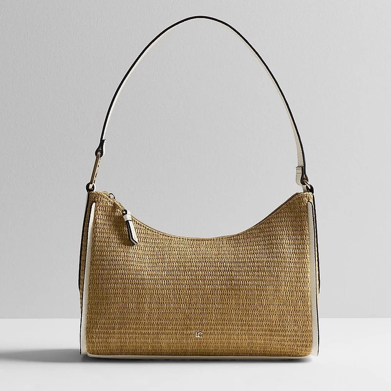 Liz Claiborne Straw Carter Shoulder Bag