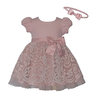 Bonnie Jean Baby Girls Puffed Short Sleeve Empire Waist Dress