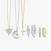Hummingbird (G-H / Si2-I1) Womens 1/10 CT. T.W. Lab Grown White Diamond 14K Gold Over Silver Sterling Silver 18 Inch Pendant Necklace