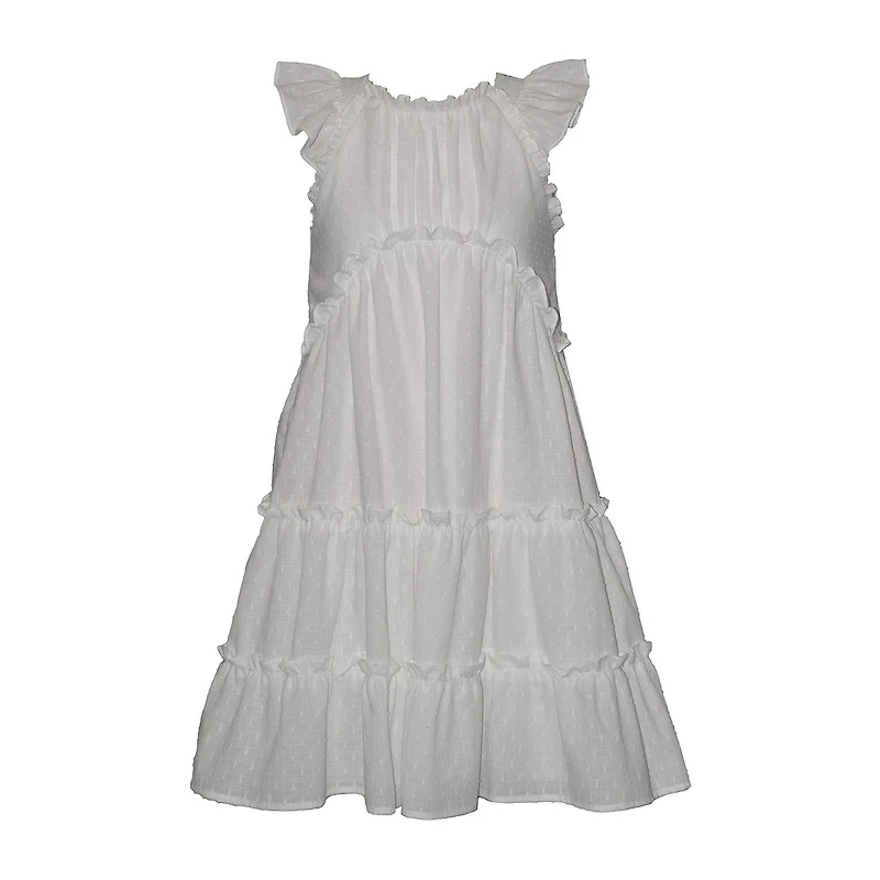 Bonnie Jean Girls Sleeveless Flutter A-Line Dress