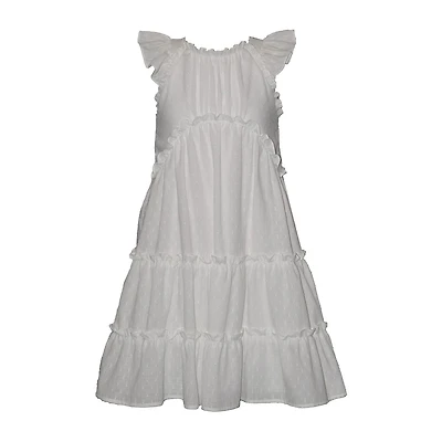 Bonnie Jean Girls Sleeveless Flutter A-Line Dress