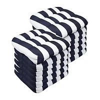 Sweet Home Collection™ Havana Stripe Patio Cushions Indoor/Outdoor Reversible Chair Pads Tufted 19" x