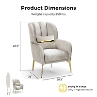 Furniture of America™  VERA Cushioned Accent Chair in Beige