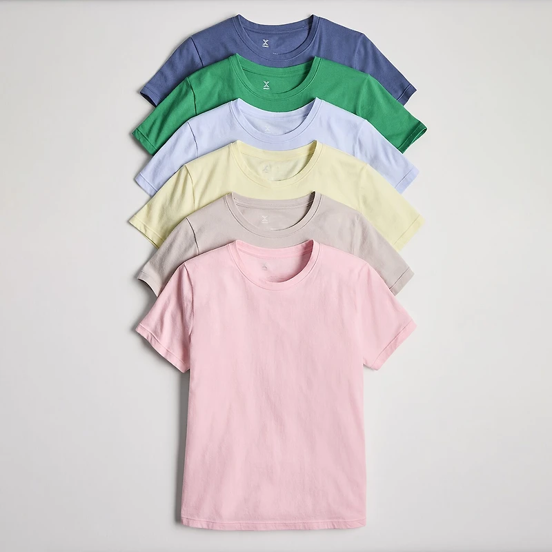 Xersion Womens Cotton Crew Neck Short Sleeve T-Shirt