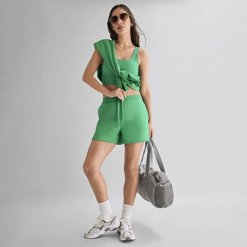 Xersion Womens 4" French Terry Active Pull-On Short
