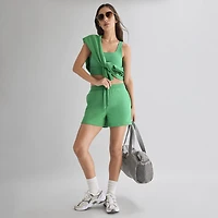 Xersion Womens 4" French Terry Active Pull-On Short