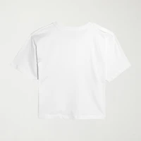Sketchy Spring Cropped Womens Juniors Crew Neck Short Sleeve Classic Fit Peanuts Snoopy Graphic T-Shirt