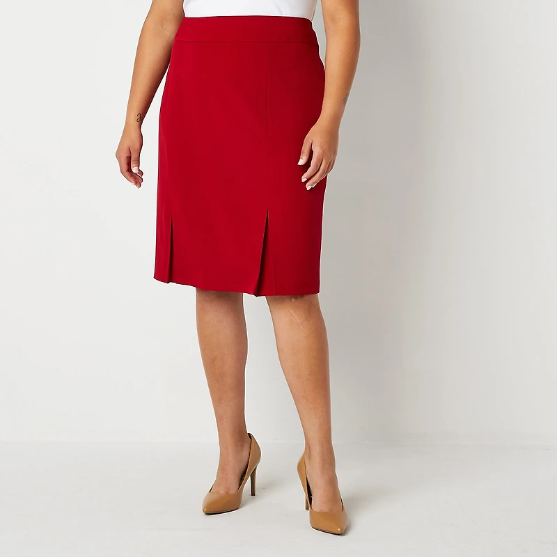 Black Label by Evan-Picone Womens Plus Suit Skirt