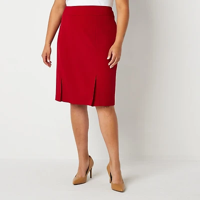 Black Label by Evan-Picone Womens Plus Suit Skirt