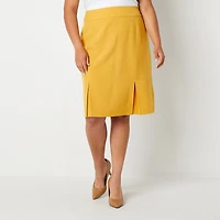 Black Label by Evan-Picone Womens Plus Suit Skirt