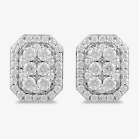 (G / I1) 1 CT. T.W. Lab Grown White Diamond 10K Gold 11.3mm Stud Earrings