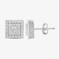 (G / I1) 1 CT. T.W. Lab Grown White Diamond 10K Gold 9.2mm Stud Earrings
