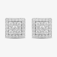 (G / I1) 1 CT. T.W. Lab Grown White Diamond 10K Gold 9.2mm Stud Earrings