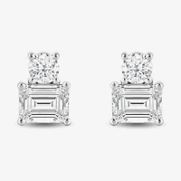 (F / Si2) 1 CT. T.W. Lab Grown White Diamond 10K Gold 6.7mm Stud Earrings