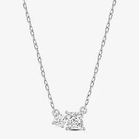 F / Si2) Womens 1/ CT. T.W. Lab Grown White Diamond 10K Gold 18 Inch Pendant Necklace
