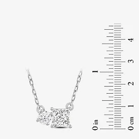 F / Si2) Womens 1/ CT. T.W. Lab Grown White Diamond 10K Gold 18 Inch Pendant Necklace
