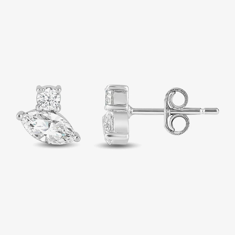 (F / Si2) 1 CT. T.W. Lab Grown White Diamond 10K Gold 6.8mm Stud Earrings