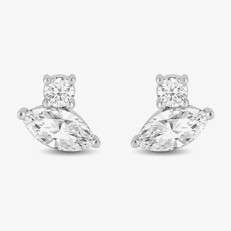 (F / Si2) 1 CT. T.W. Lab Grown White Diamond 10K Gold 6.8mm Stud Earrings