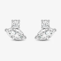 (F / Si2) 1 CT. T.W. Lab Grown White Diamond 10K Gold 6.8mm Stud Earrings