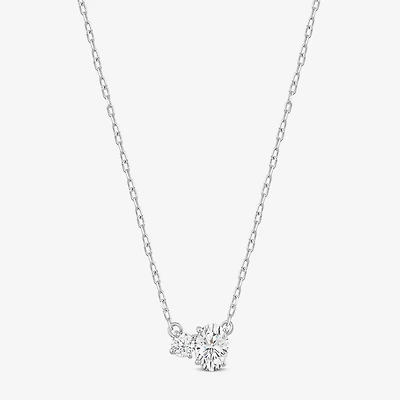 (F / Si2) Womens 1/2 CT. T.W. Lab Grown White Diamond 10K Gold 18 Inch Pendant Necklace