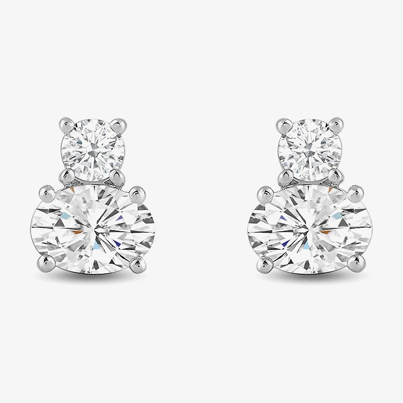 (F / Si2) 1 CT. T.W. Lab Grown White Diamond 10K Gold 7.2mm Stud Earrings