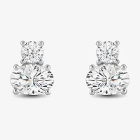 (F / Si2) 1 CT. T.W. Lab Grown White Diamond 10K Gold 7.2mm Stud Earrings