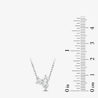(F / Si2) Womens 1/2 CT. T.W. Lab Grown White Diamond 10K Gold 18 Inch Pendant Necklace