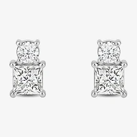 (F / Si2) 1 CT. T.W. Lab Grown White Diamond 10K Gold 7mm Stud Earrings