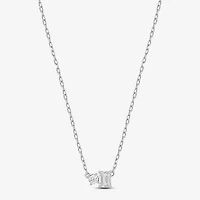 F / Si2) Womens 1/ CT. T.W. Lab Grown White Diamond 10K Gold 18 Inch Pendant Necklace