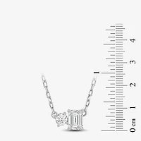 F / Si2) Womens 1/ CT. T.W. Lab Grown White Diamond 10K Gold 18 Inch Pendant Necklace