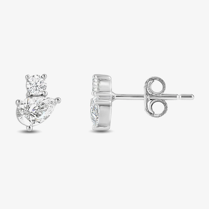 (F / Si2) 1 CT. T.W. Lab Grown White Diamond 10K Gold 8.2mm Stud Earrings