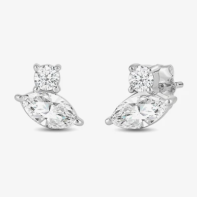 (F / Si2) 1/2 CT. T.W. Lab Grown White Diamond 10K Gold 5.9mm Stud Earrings