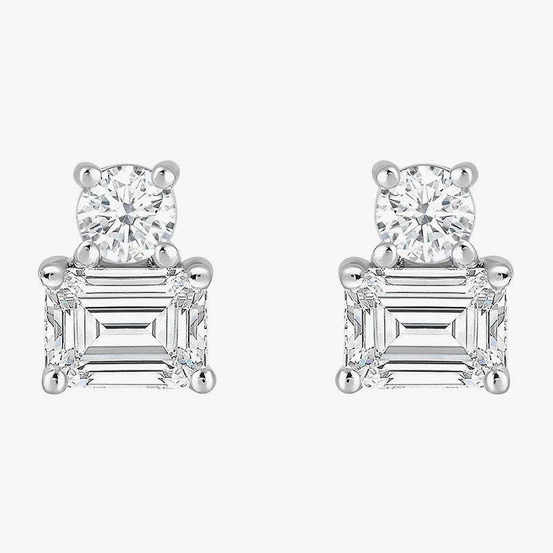 (F / Si2) 1/2 CT. T.W. Lab Grown White Diamond 10K Gold 5.1mm Stud Earrings
