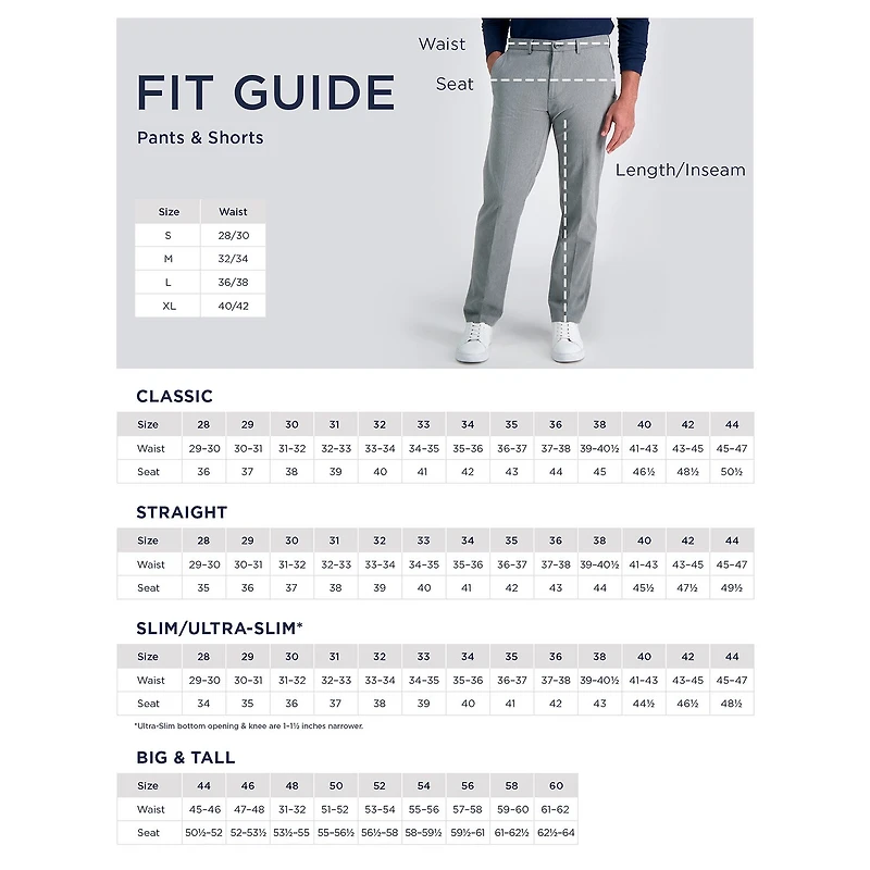 Haggar Cool 18 Pro Mens Straight Fit Flat Front Pant