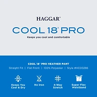 Haggar Cool 18 Pro Mens Straight Fit Flat Front Pant