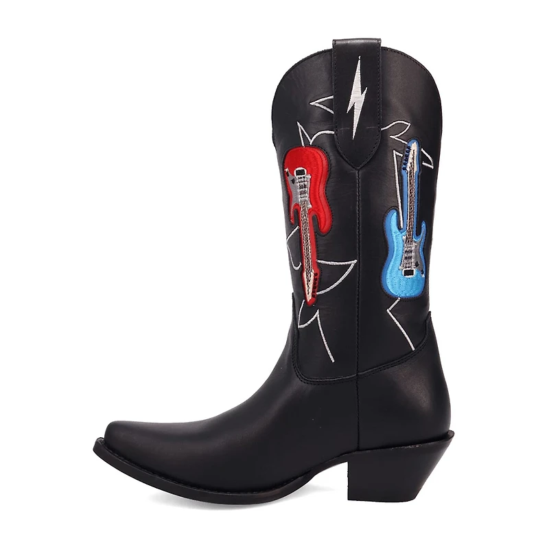 Dingo Womens Jukebox Leather Boot Block Heel Cowboy Boots