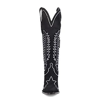 Dingo Womens Double Take Suede Leather Boot Stacked Heel Cowboy Boots