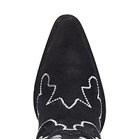 Dingo Womens Double Take Suede Leather Boot Stacked Heel Cowboy Boots