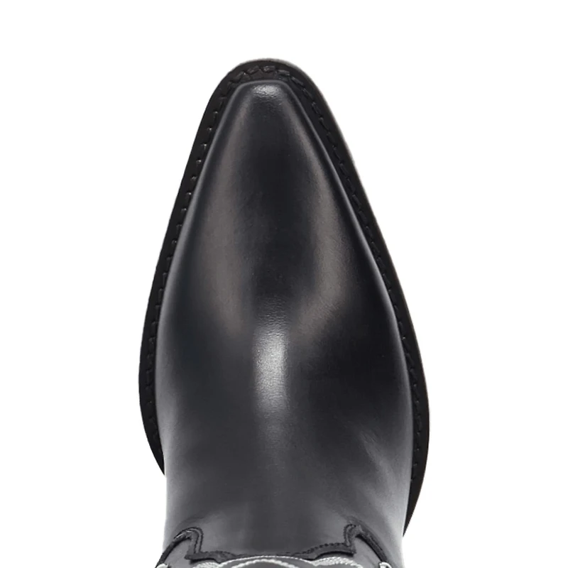 Dingo Womens Diamonds Forever Leather Boot Block Heel Cowboy Boots