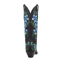 Dingo Womens Posie Leather Boot Block Heel Cowboy Boots