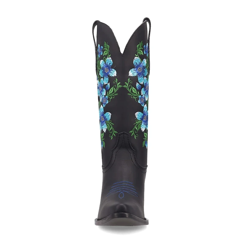 Dingo Womens Posie Leather Boot Block Heel Cowboy Boots